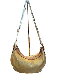 GUCCI GG Canvas Shoulder Bag Beige Authentic Purse Handbag
