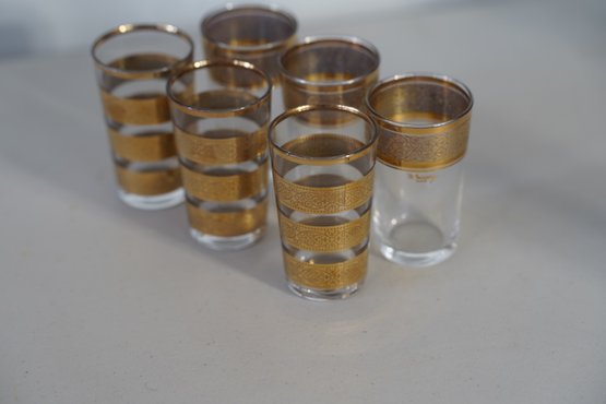Lot Of 6 Vintage MCM M.Murray Shot Glasses, Two Different Patterns, 3/3