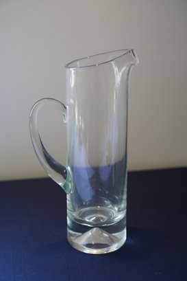 Heavy Thick Clear Glass Pitcher