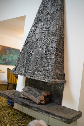 Captivating Paul Evans Style Fireplace