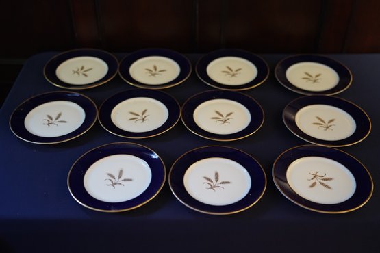 Set Of 11 Rosenthal Plates With Wheat Design