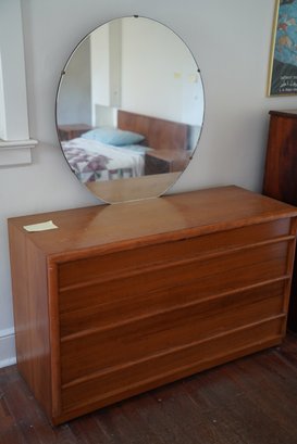John Widdicomb Mid Century Modern 3-draw Dresser With Mirror