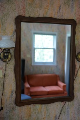 Fantastic Antique Wood Wall Hanging Mirror