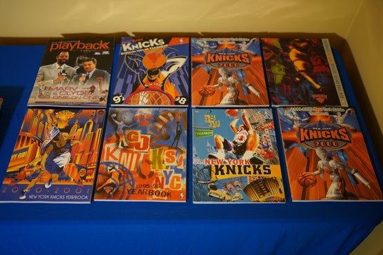 Lot Of 8 Knicks Yearbooks K1