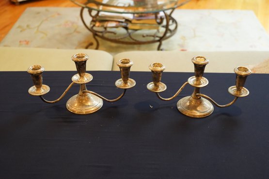 Reed And Barton Sterling Silver Weighted Candle Sticks