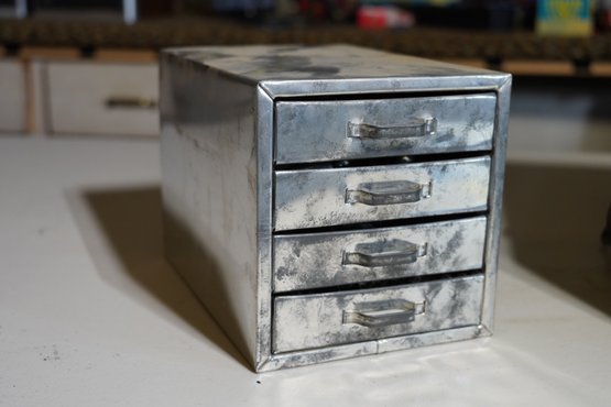 Metal 4 Drawers Cabinet With Radio Parts? M1