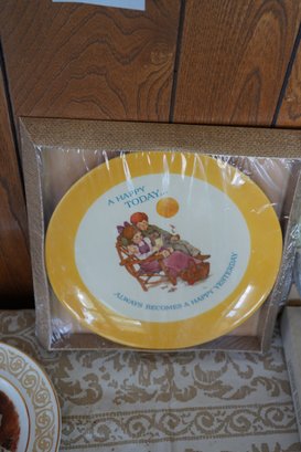A Happy Today Decoration Plate In New Conditions