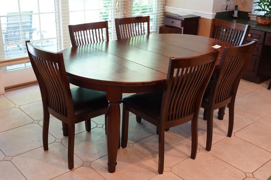 Gorgeous Pottery Barn Wood Dining Table With 6 Chairs