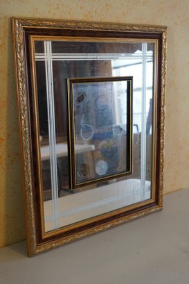 Vintage Italian Style Double Framed Mirror, 23x28 Inches