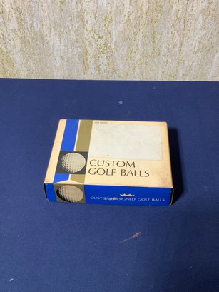 Vintage Custom Golf Balls, New In Box