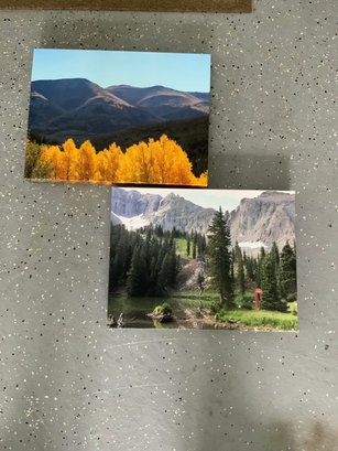 Lot Of 2 Mountain Scenery Canvas Prints, 16x12 Inches