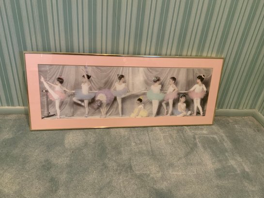 Print Of Kids Doing Ballet With Metal Frame