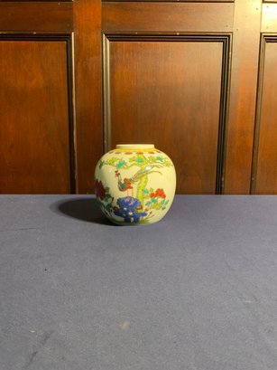 Gorgeous Hand Painted Vase With Rooster Design, Made In China