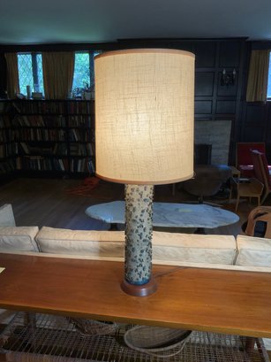 Charming Antique French Fabric Roller Lamp