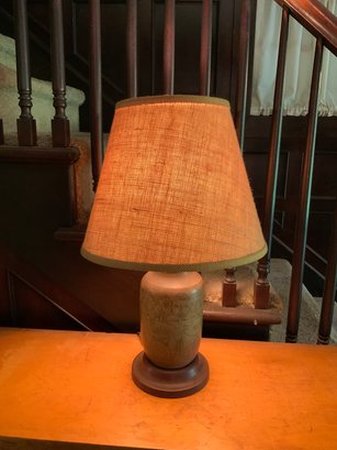Vintage Jaques Blin Style Metal Lamp With Base