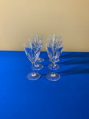 Wine Anyone? Set Of 6 Small Clear Wine Glasses
