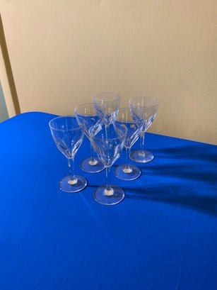 Set Of 6 Small Clear Wine Glasses