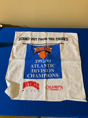 Vintage 1992-1993 Atlantic Division Champions Knicks Rally Towel