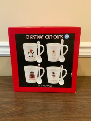 Christmas Cut-outs Set Of 4 Mugs