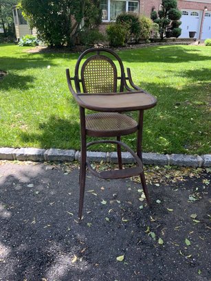 Antique Thonet Style Bentwood Cane High Chair (read Info)