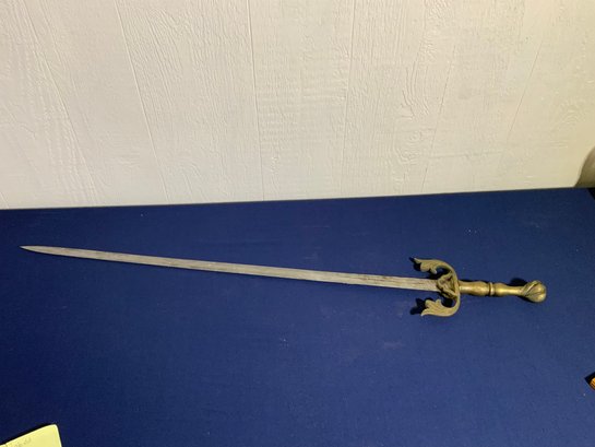 Toledo Sword With Brass Metal Handle