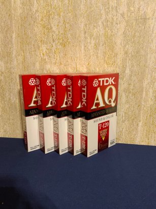 Sealed- TDK AQ Advanced Quality Sound&color T-120 VHS Tapes New In Package