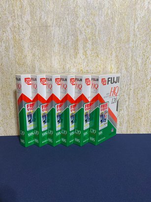 Sealed-Lot Of 6 High Quality Fuji VHS Tapes New In Package