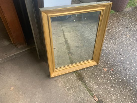 Classic Gold Gilded Style Gold Toned Wood Framed Mirror