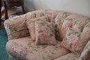 Beautiful Floral Print Patterned Love Seat With Matching Pillows