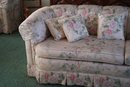 Beautiful Floral Print Patterned Couch With Matching Pillows