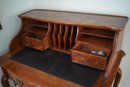 Antique Style Leather Top Knob Creek Writing Desk, 36.5x22.5x41