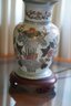 Vintage Porcelain Vase With Floral Pattern