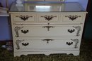 Classic Great Condition Cream Colored French Provincial Style 4 Drawer Dresser