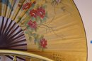 Oversize Vintage Signed/stamped Large Flip Fan With Bird/flower Pattern