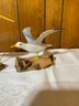 Pair Of Hand Painted Wood Seagull Figurines