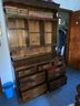 Vintage Wood Bookcase/7-drawer Dresser, 48x19x79