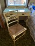Cream Colored French Provincial Style Desk And Chair