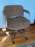 Vintage Brown Cushioned Office Rolling Chair
