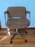 Vintage Brown Cushioned Office Rolling Chair