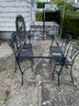 Black Colored Cast Iron Patio Chairs & Table