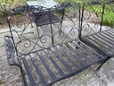 Large Outdoor Cast Iron Patio Set, Tables/benches/chairs