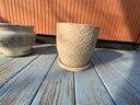 Lot Of 2 Ceramic Outdoor Planters