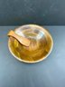 Round Wood Solid Bowl With Spoon