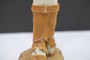 Wooden Hand Painted And Hand Carved 'zuni Rain Priest' Tribal Figurine - Signed To Underside