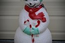 Snowman Blow Mold With Red Scarf By Union Products Vintage Outdoor Christmas Display 40'