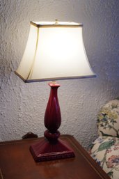 Burgandy Color Ceramic Lamp