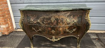 Amazing Antique Bombay Marble/Granite Top 2-Draw Chest Dresser!