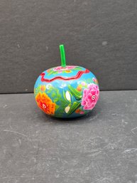 Small Hand Painted Apple Shape Trinket Box