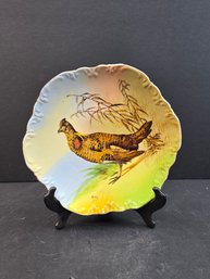 Limoges Coronet France Signed Max Bird Plate (small Chip)