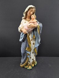 Religious Blessed Virgin Mary Madonna And Infant Jesus Christ Child